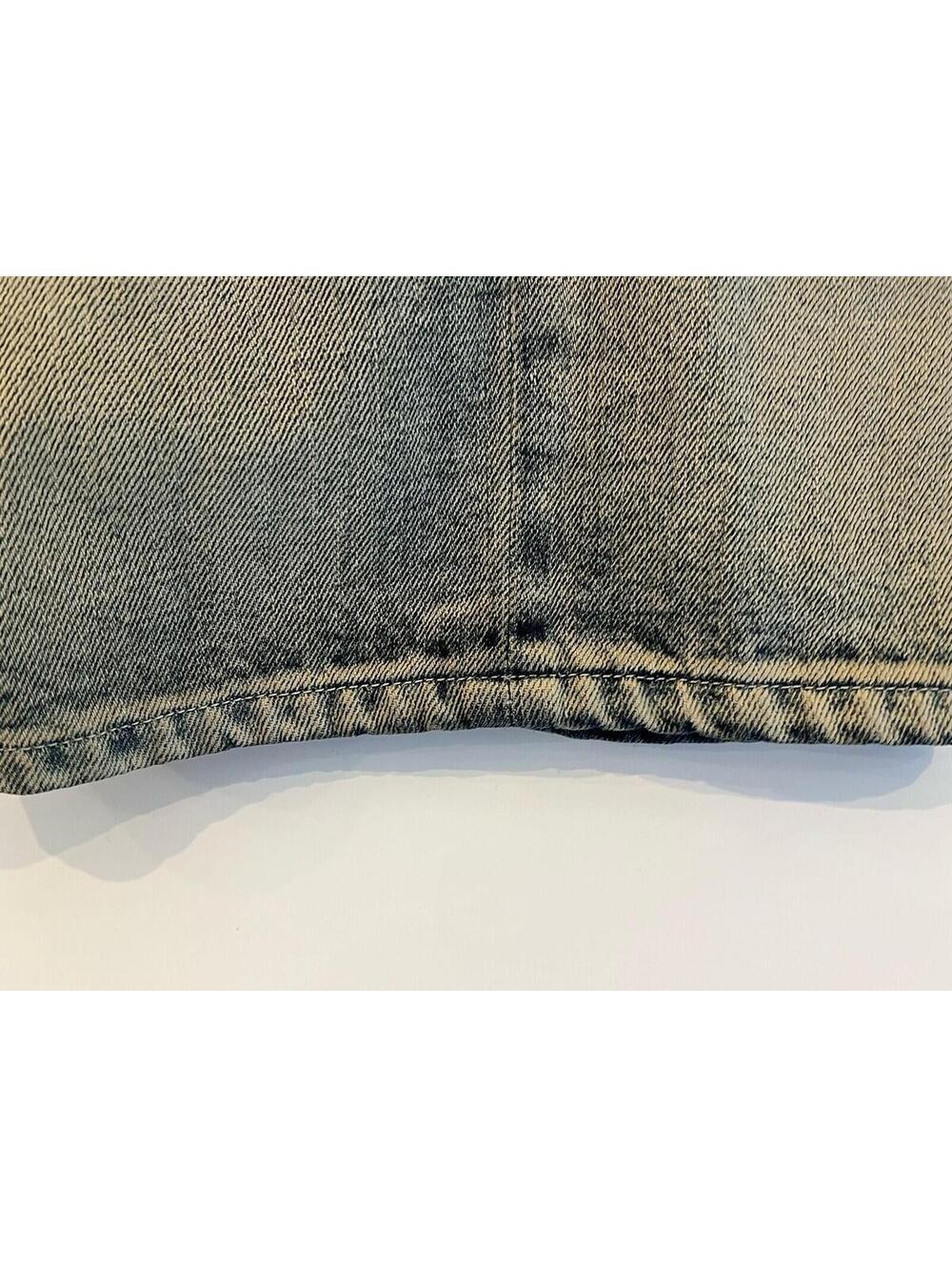 $1275 Dolce & Gabbana Washed Drawstring Cargo Beige/Dark Blue Jeans Size 52 - Picture 8 of 13